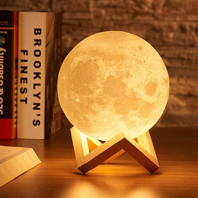 3D Moon Lamp – Cozy Night Light for Relaxing Ambience & Perfect Gift  💡 Why: