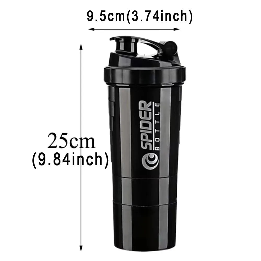 3-in-1 Protein Shaker Bottle – Mix, Store & Carry Supplements Easily