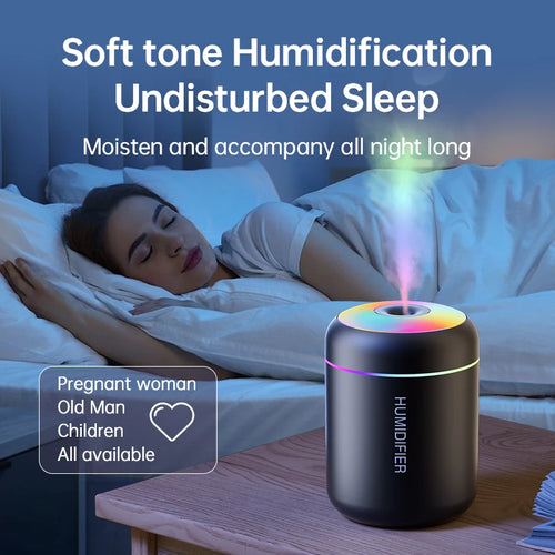 180ML Mini USB Air Humidifier & Essential Oil Diffuser with LED Light