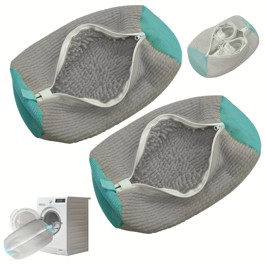 Sacs de Lavage de Chaussures Réutilisables – Lot de 2 Sacs de Lessive pour Baskets pour Lave-linge et Sèche-linge