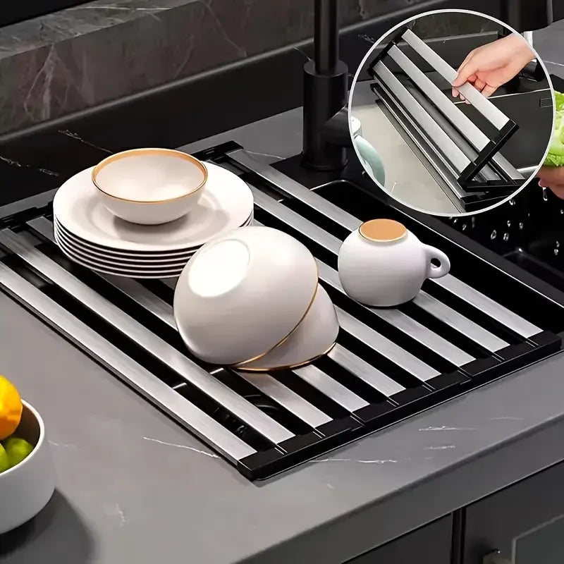 Foldable Sink Drying Rack | Space Saving Kitchen Organizer
