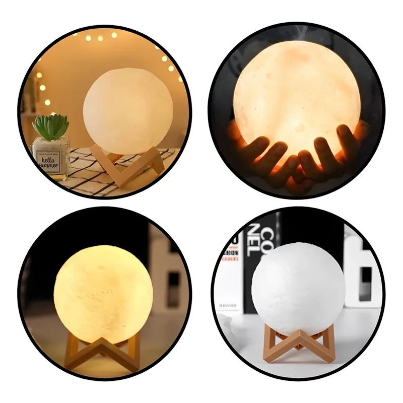 3D Moon Lamp – Cozy Night Light for Relaxing Ambience & Perfect Gift  💡 Why: