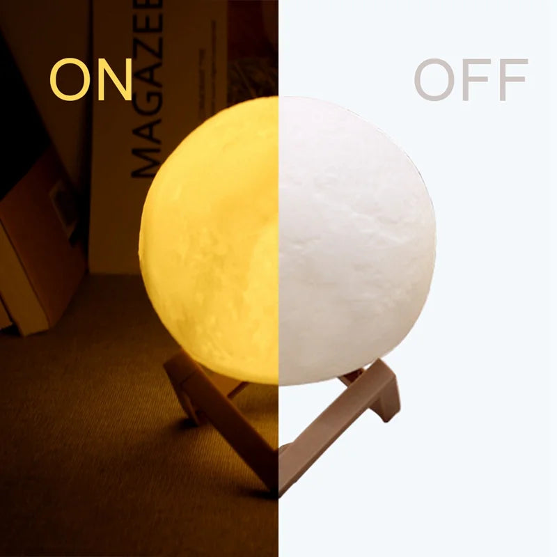 3D Moon Lamp – Cozy Night Light for Relaxing Ambience & Perfect Gift  💡 Why: